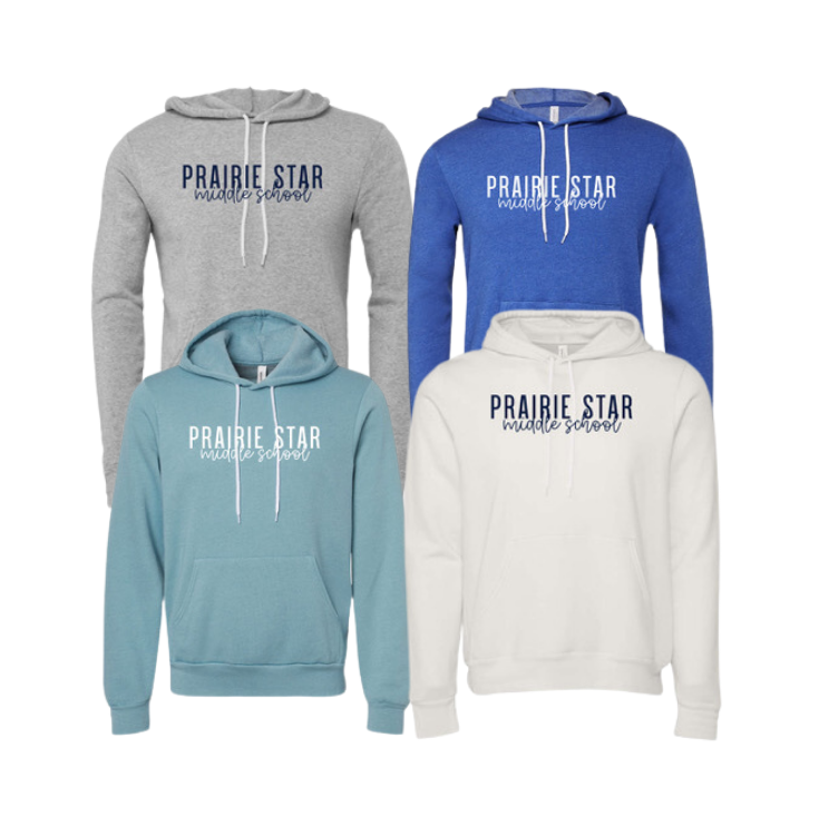PSMS Bella Canvas Hoodie w Embroidery BVHS School Store